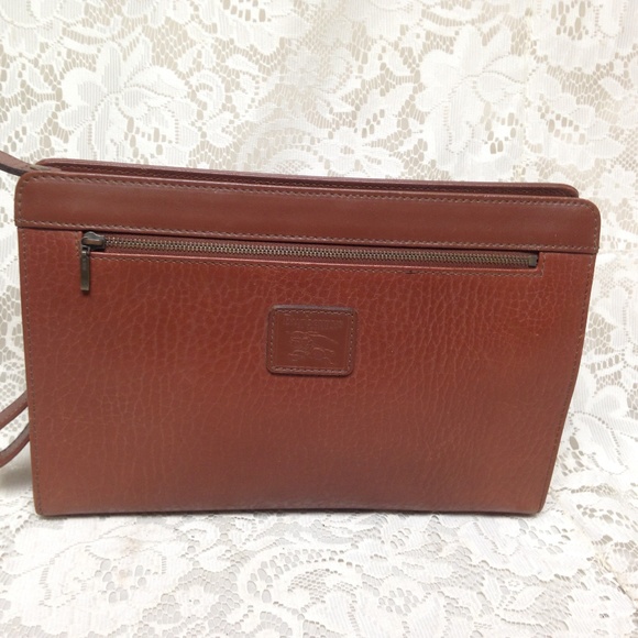 Authentic Burberrry, Tan-Brown Leather Mens Clutch - Picture 1 of 8